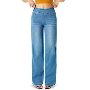 Wide Leg Jeans Women High Waisted Loose Fit Stretch Denim Casual Pants